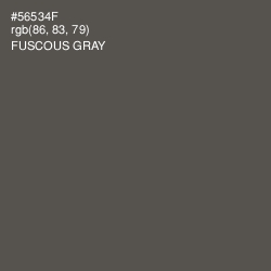 #56534F - Fuscous Gray Color Image